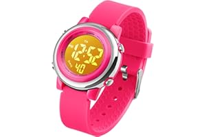VenSten Kids Digital Sport Waterproof Watch for Girls Boys, Kid Sports Outdoor LED Electrical Watches with Luminous Alarm Stopwatch Child Wristwatch
