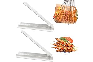 ZYBLSSBB 2er-Pack 11 Zoll Lange Kebab-Maker,Adana-Kebab-Maschine,Kebab-Grill,Adana-Spieße,Sarma-Roller-Maschine,geeignet für Küche,Zuhause,Picknick im Freien,Grill-Anfänger-Camping