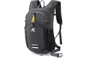 SKYSPER Mochila de senderismo, mochila pequeña de 15L, mochila ligera para día, mochila para mujeres, mochila para caminar, mochila para hombres.