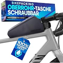 Nextcover® Bikepacking Oberrohrtasche Schraubbar I 100% Wasserdicht Dank AquaShield-TPU I Kompakte Rahmentasche Fahrrad I Bikepacking Taschen für Gravelbike, Rennrad, MTB, Top Tube Bag Sport & Freizeit
