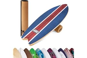 BoarderKING Indoorboard WAVE- Skateboard Surfboard planche d'acrobatie, Balanceboard planche d'équilibre