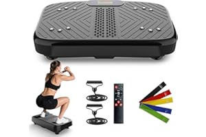 KINMAIZI Vibration Plate Exercise Machine Weight Loss, Full Body Workout Vibration Plate Lymphatic Drainage,199 Adjustable Speeds Power Shaping Vibrating Plate Built-in Bluetooth Speaker For Whole Body Workout