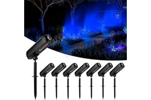 CORESLUX Solar Spot Lights Outdoor Garden Blue Light Garden Uplighters Waterproof Solar Spotlights Garden Landscape Lights for Garden Yard Lawn Path (8 Packs)