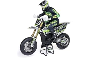 LOSI 1/4 Promoto-SM FXR Supermoto Ferngesteuertes Motorrad RTR mit Schwungrad Stabi Stoßdämpfer 3 Fahrmodi Brushless Kettenantrieb Kupplung ohne Akku und Ladegerät