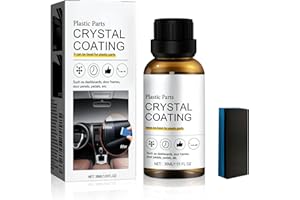 Generico Rinnova Plastiche Auto Nero, 2025 Nuovo Ceramica Trim Coat Kit, Protegge e Lucida Cruscotti e Superfici in Plastica, Protezione UV Asciugatura Rapida Antisbiadimento per Auto Moto (1 Pezzi)