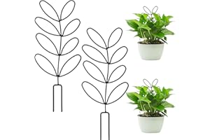 BREMOROU 2 sztuki podpórki do roślin pokojowych i ogrodowych i metalowej podpórki do roślin pnących, pomoc do wspinaczki
