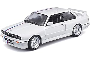Burago- May Cheong GROUP-BBURAGO-1/24 BMW M3 1988-Blanche-Véhicule pour Enfant dès 3 ans-21100W, 21100W, Blanche