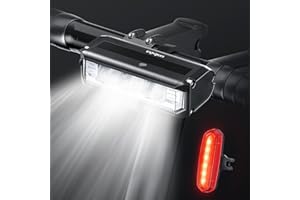 Lumiere Velo Avant et Arriere, UNBON Ensemble Éclairage Vélo LED Puissant 5 Modes Lampe Vélo Rechargeable USB Étanche IPX5 Lumière Avant Arrière pour Vélo VTT VTC Cycliste