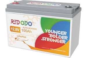 Redodo 12V 100Ah LiFePO4 Batería con Auto-Calentamiento, Soporta la Carga a Bajas Temperaturas (-20 °C) Batería Litio, 100 A BMS, 4000+ Ciclos, Vida Autosuficiente en Zonas Frías