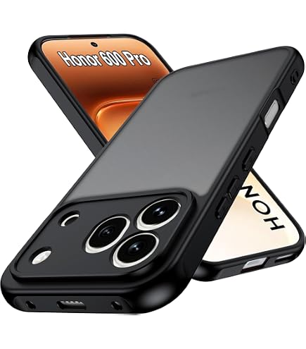 Magnetisch Hoesje Voor Honor 600 Pro – Doorschijnend Mat, Magsafe-compatibel, Met 2 Stuks Screenprotector, Schokbestendig, Zwart