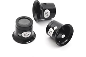 TRIXES Joyeros, Fabricantes de Relojes -Conjunto de 3 Lupas de Cristal para Ojo