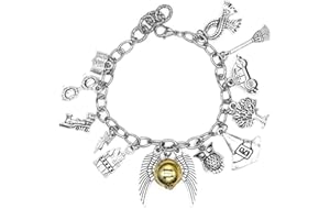Pptabold Collier et bracelets pour femmes et filles, école de magie bijoux cadeau chaîne en argent pour adolescents et filles (Bracelet de charme)