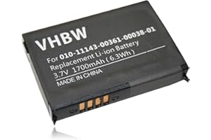 vhbw Li-ION Batterie 1700mAh (3.7V) pour système de Navigation GPS Garmin Aera 500, 510, 550, 560
