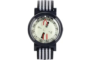 eROOSY Boussole avec Sangle, Boussole avec Bracelet, Boussole à Cadran Lumineux, avec Sangle de Remplacement