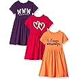 T2F Girls Casual Knee-Length Dress(Pack of 3)