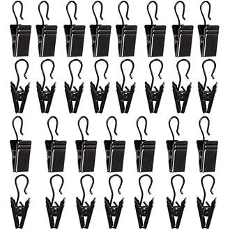 30 Clip Per Tende Con Gancio Argento - Mollette Metalliche Per Decorazioni