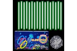 COSORO Braccialetti Luminosi Fluorescenti Verde 100 Pezzi, Colorati Bastoni Bulk con 100 Connettori, Glow Sticks Bambini Adulti per Compleanno, Feste, Carnevale, Capodanno, Pasqua, Halloween