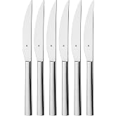 WMF Nuova &ndash; Set of 6 23 cm Polished Cromargan Stainless Steel Serrated Blade Meat Knives