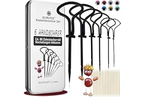 QIURUYUE® 147-teiliges Kastanienbohrer Set, Handholzbohrer Basteln in Alubox, Kastanien-Bastelset, Kastanienset, Kastanienmännchen Bastelset, Holzbohrer Handbohrer f. Kastanien