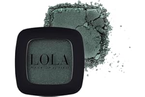 Lola Make Up by Perse Mono Eyeshadow with Natural Ingredients Vegan and Cruelty-Free Eye Makeup Palette High Coverage Satin Eye Shadow for Women, Dark Green (003)