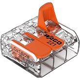 WAGO 221-413 LEVER-NUTS&reg; - 3 İletkenli Kompakt Ekleme Konnekt&ouml;rleri (50'li Paket)
