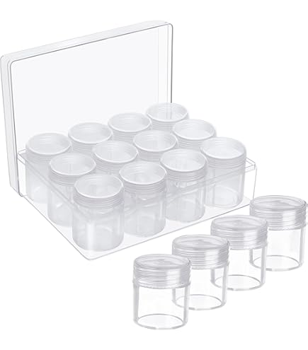 Bavooty Boîte De Rangement Bijoux,Compartiments En Plastique Transparent,Boite Diamond Painting