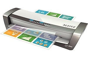 Leitz iLAM Office Pro A3 Argent - Plastifieuse rapide et polyvalente pour pochettes de 80 à 175 microns, idéale pour une utilisation à domicile ou en petit bureau, 75180084