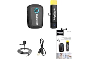 Saramonic EU-Blink500-B5 - Sistema microfono Lavalier wireless ultracompatto da 2,4 GHz, ricevitore USB-C Plug & Play per dispositivi Android, EU-Blink500-B5