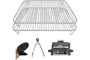 Skyearman - Juego de 2 rejillas antiadherentes para Ninja Woodfire Barbacoa eléctrica y ahumadero, accesorios de parrilla compatibles con Ninja Woodfire OG701 OG751 parrilla al aire libre