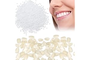 NUANCHU 60 Pièces Kit de Réparation Dentaire Temporaire Fausses Dents Moulables et Perles Thermiques 50g, Fausses Dents Multi-Usages Perle de Dent de Remplacement Remplissage Faites-Le Vous-Même