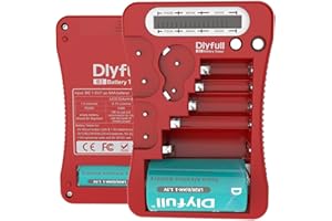 Dlyfull Tester universale per batteria con display LCD, controllo batteria multiuso per batterie a bottone AA/AAA C D 9V CR123A CR2 CRV3 2CR5 CRP2 da 1,5 V