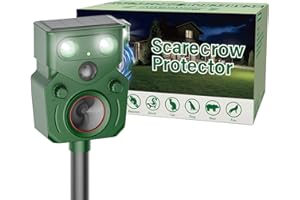 Joomouney Cat Repellent for Gardens UK, Cat Deterrent Ultrasonic Solar Cat Scarer Fox Deterrent with PIR Sensor&Flash Light 5 Modes USB Charging, IP65 Waterproof Animal Repellent for Cats,Dog,Fox,Bird