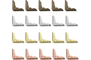 ARRDERLY 200 paraspigoli per libri, in metallo, per foto, stile vintage, per album di ritagli, decorazioni per bordi triangolari