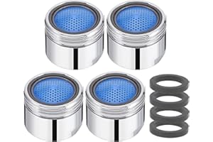 NVTRSD 4 Stück Strahlregler M18, Wasserhahn Sieb Set, Mischpatrone Armaturensieb, Spritzwassergeschützter Perlatoren für Wasserhähne, Wasserhahn Sieb für Küche, Bath Room