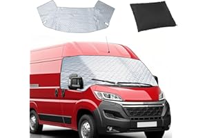 JOJOCY Copertura per parabrezza ispessita per Peugeot Boxer/Citroen Jumper/Fiat Ducato X250/290 dal 2006 al 2025, antigelo, protezione solare