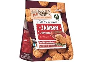 Michel et Augustin - Biscuits apéritif charcuterie jambon Bayonne - Lot de 9