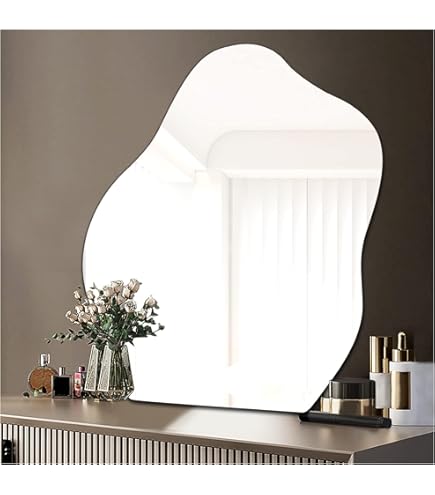 Specchio Da Parete Navaris Design Ondulato 75x55 Cm - Moderno E Senza Cornice - Foto 9