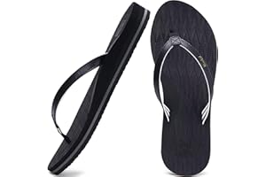 KuaiLu Womens Fashion Flip Flops Ladies Lightweight Yoga Mat Thong Summer Beach Sandals with Comfortable Arch Support