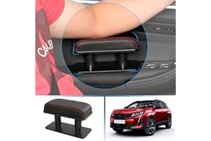 Coleya Apoyabrazos del Coche Compatible con Peugeot 3008/5008/ Citroen C5 Aircross/DS 7 Crossback 2017-2023, Almohadillas de Soporte del Codo, Soporte del Reposabrazos de la Puerta Ajustable (Negro)