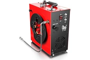 GX PUMP CS4 Przenośna sprężarka powietrza PCP, kompresor pcp,mocny silnik 350 W, maks. 5800 Psi/40 Mpa, chłodzenie wody i wentylatorów, 5 godzin ciągłej pracy