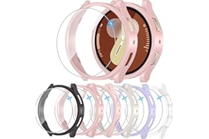 HAANILKYI [6+6 Stück Displayschutzfolie für Samsung Galaxy Watch 7 40mm, Wasserdichte Schutzhülle mit gehärtete Displayschutzfolie für Galaxy Watch 7