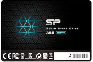 ‎SP SILICON POWER Silicon Power SSD 2TB 3D NAND A55 SLC Cache Performance Boost 2.5 inch SATA III 7mm (0.28") Internal Solid State Drive