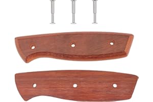 Luxshiny Coltello da Cucina Manico di Ricambio Coltello da Cucina in Legno Impugnatura di Ricambio Coltello Parte di Riparazione Fai da Te Accessori per La Fabbricazione di Coltelli Rosso
