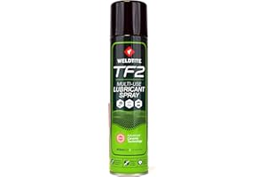 WELDTITE TF2 Multi-Use Lubricant Spray - Versatile Lubrication for Bike Bearings, Cables, Derailleurs, Pedals, Bolts, & Drivetrains, 400 ml