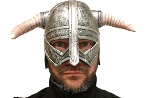 Rubber Johnnies TM Viking KLAXON Casque Nordique Warrior PVC Qualité Ciné Tête Intégrale Pullover