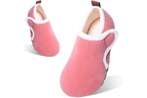 Aisprts Pantofole Bambini in Morbido Sherpa Ciabatte Invernali Calde per Bambina Scarpe da Casa per Bambino con Suola in Gomma Antiscivolo e Flessibile