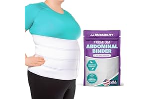 BraceAbility Plus Size Bariatric Abdominal Binder - Fits 55"-72" Circumference