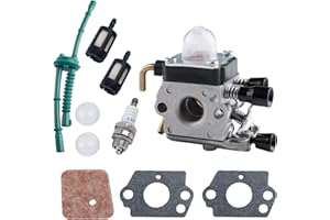 ‎E-RFSEY Vergasersatz für STIHL C1Q-S97 FS38 FS55R FS55 FS45 FS46 KM55R HL45 HS45 FS45L FS45C FS46C FS55C FS55RC FC55 Kompletter Satz Vergaserzubehör im Lieferumfang enthalten(10er-Set)