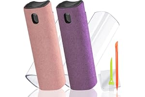 DauMeiQH - Kit per la pulizia dello schermo del computer portatile, 2 pezzi, nebulizzatore spray per computer, iPad, iPhone, telefono cellulare, MacBook, monitor, TV, schermo dell'auto con pennello,