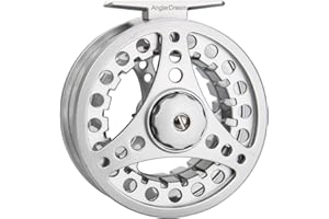 ANGLER DREAM AnglerDream Die Casting-Fliegenfischrolle ALC Spule große Dorn glatte Ersatzspule 1/2 3/4 5/6 7/8 WT Silber Schwarz Handwechselbare Fliegenrolle